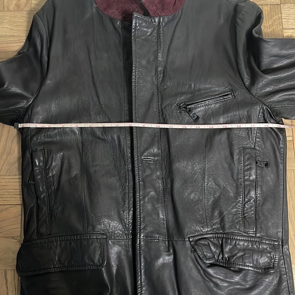 David Bitton leather military style jacket size medium vintage - Picture 8 of 9